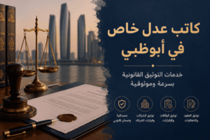 Read more about the article كاتب عدل خاص في أبوظبي: خدمات التوثيق القانونية بسرعة وموثوقية