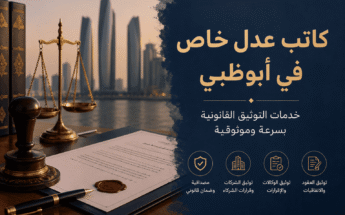 كاتب عدل خاص في أبوظبي: خدمات التوثيق القانونية بسرعة وموثوقية