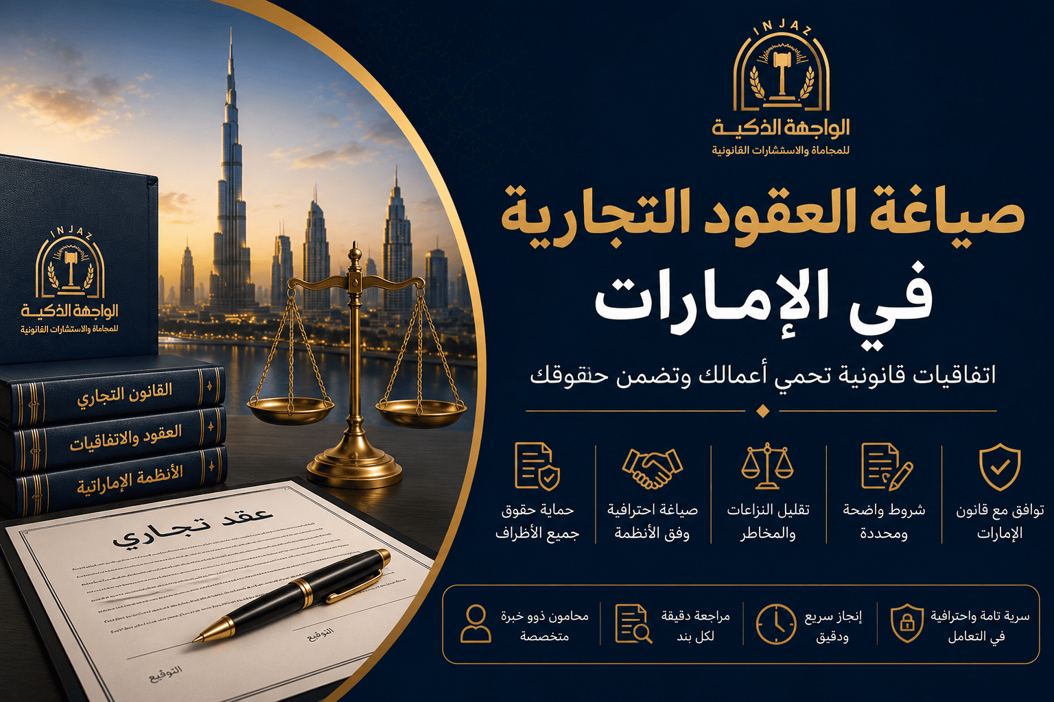 You are currently viewing صياغة العقود التجارية في الإمارات | خدمات قانونية لحماية أعمالك